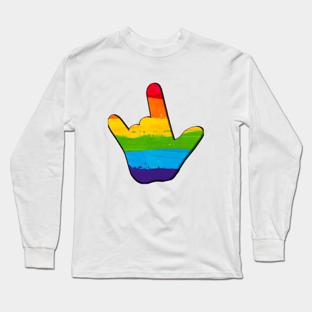 ILY Rainbow Long Sleeve T-Shirt by MonarchGraphics